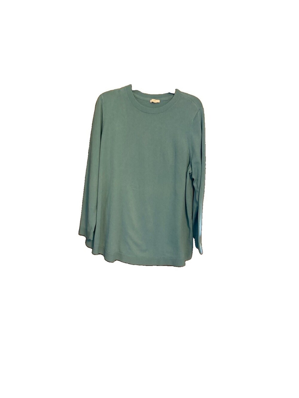 J.Jill 2X Cotton/Rayon/Nylon Blue Knit Sweater Long Sleeve Relaxed Fit